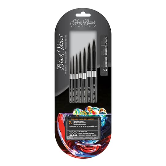 Silver Brush Limited Black Velvet® Voyage™ 7 Piece Brush Set